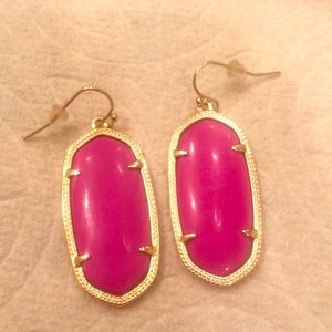 Hot Pink Kendra Scott earrings -medium size